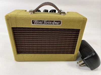 Fender Mini '57 Twin-Amp Portable Electric Guitar Amplifier Tweed Tested  - Image 1 of 4