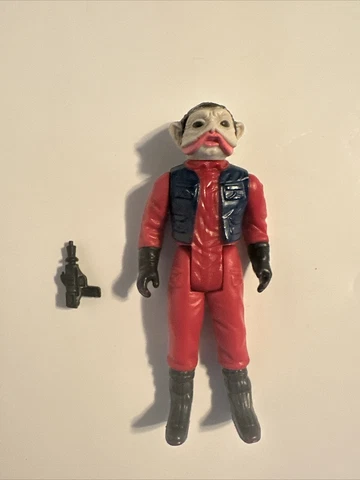 Vintage 1983 Star Wars Nien Nunb w/ Weapon Original ROTJ Kenner Cover