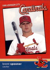 1999 Johnson City Cardinals Team Issue 27 Brent Spooner Tallahassee Florida Card