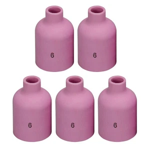 TIG Large Gas Lens Alumina Ceramic Cups 57N75 #6 3/8" Fit WP9 17 20 18 26 5pk - Picture 1 of 4