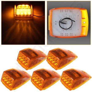 for Kenworth Qty-5 4.5'' Amber 17LED Reflector Roof Running Top Clearance Lights - Picture 1 of 7