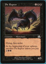 Pit Raptor Prophecy NM Black Uncommon Misprint Miscut CARD (ID# m17538) ABUGames
