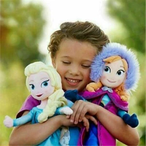 2Pcs Disney Frozen Elsa&anna Princess Stuffed Plush Doll Christmas Toy Gifts Uk - Picture 1 of 6
