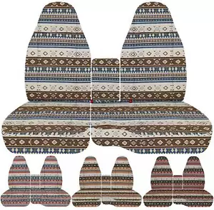 Fundas de asiento de auto camioneta azteca/boho para Chevy Colorado 04-12 60-40 asientos + consola - Imagen 1 de 14