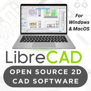 2025 Libre CAD 2D Oprogramowanie do projektowania dla systemu Windows / Mac, pliki PDF, instrukcja instalacji, instrukcja - Zdjęcie 1 z 9