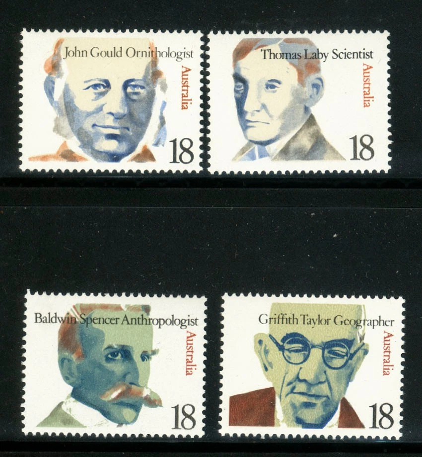 Australia Postage Stamps Scott 651-54 Famous Australians Complete set mnh Au14 - Изображение 1 из 1