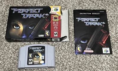 Perfect Dark -Nintendo 64 (N64) Completo en Caja CIB Bonito Forma Raro Foto 1 de 4