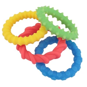 4Pcs Sensory Ring Toys Silikon Vibrant Farben Texturierte Haut Freund FOY - Bild 1 von 22