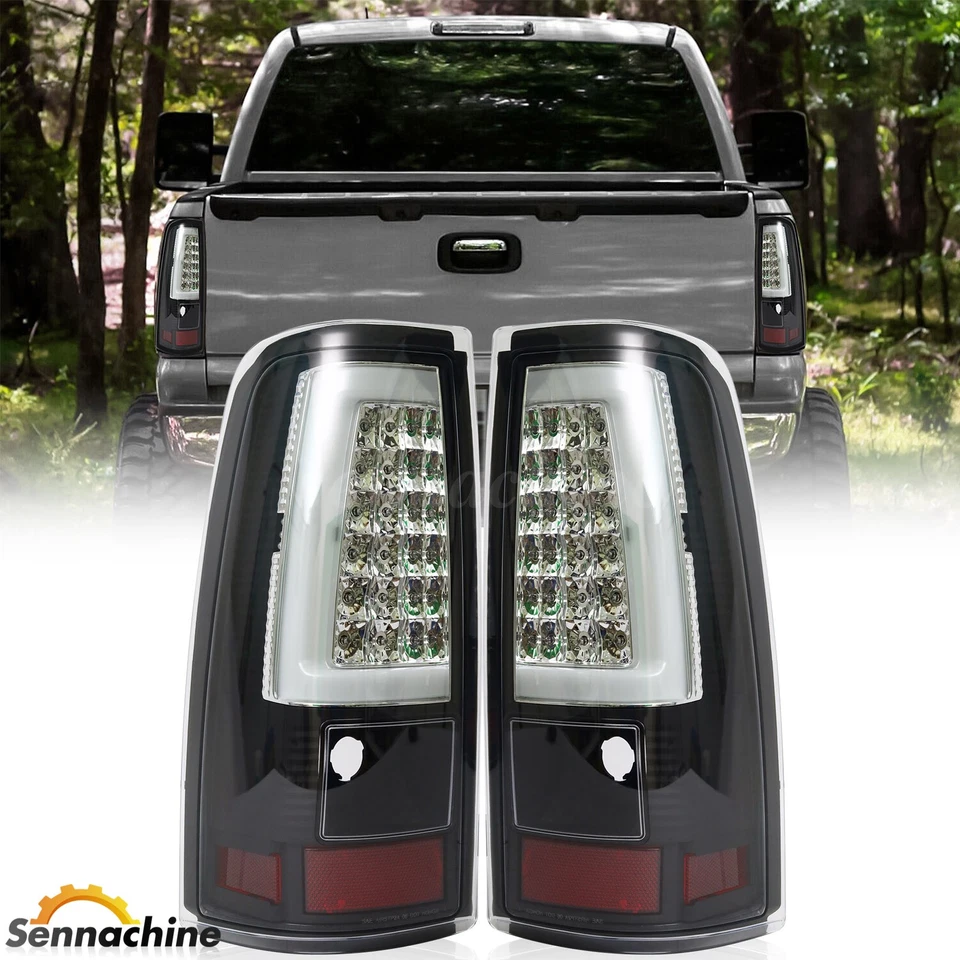 Clear For 2003-2006 Chevy Silverado 1500 2500 3500 LED Tail Lights Brake Lamps - Image 1 of 4