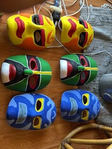 3 Ninjas Mask Hand Painted 1 Set (Rocky Colt & Tum Tum) Halloween Cosplay New - Picture 1 of 3