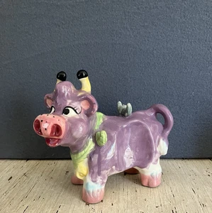 Vintage Thames Purple Cow Figurine Decorative Whimsical Cow Made in Japan - Picture 1 of 13