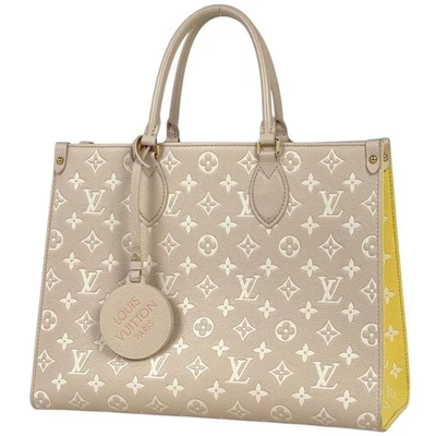 Bolso de hombro Louis Vuitton OnTheGo MM 2 vías monograma Empreinte rosa #BS314 Foto 1 de 4