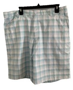 Grün-weiß karierte Nike Herrenshorts Größe 38 Passform Trockentaschen 10" Schrittlänge - Bild 1 von 7