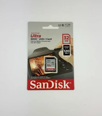 NEW - SanDisk Ultra SDHC UHS-1 32GB Card - 120MB/s Class 10 - Image 1 of 3