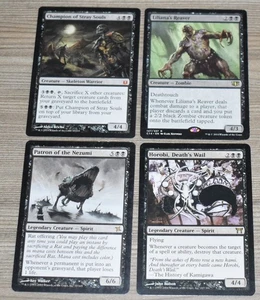 MTG 4 Black Rare Champion of Stray Souls, Liliana's Reaver, Patron of the Nezumi - Bild 1 von 2