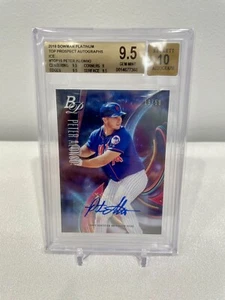 2018 Bowman Platinum Top Pros Auto Ice Pete Alonso RC Rookie /50 BGS 9.5/10 GM - Picture 1 of 2
