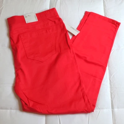 Legging Ellen Tracy Denim XL Rosa Caliente The Pull On en Hibisco, NUEVO Foto 1 de 4