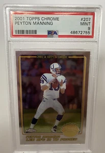 2001 TOPPS CHROME PEYTON MANNING #207 GRADED PSA 9!! MINT - Picture 1 of 3