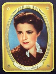 #65 Paula Wessely 1937 Garbaty Passion Film Favorites Embossed Cigarette Card