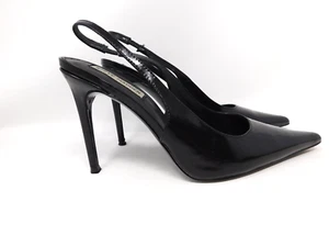 Scarpe stiletto Steve Madden donna tacco taglia 10,5 Reyes nere slingback eleganti - Foto 1 di 9