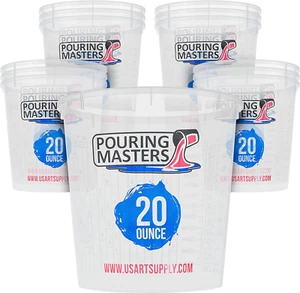 20 Ounce (600Ml) Graduated Plastic Mixing Cups (Box of 12) - Use for Paint, Resi - Picture 1 of 12