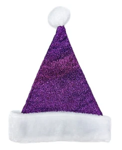 Purple Sparkle Christmas Holiday Hat Adult St Nick’s Choice - Picture 1 of 4