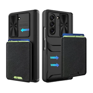 Hinge Removable Wallet Card Holder case For Samsung Galaxy Z fold 6  /  5 / 4 - Picture 1 of 18