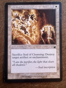 MAGIC THE GATHERING NEMESIS SEAL OF CLEANSING LIGHTLY PLAYED Buy More And Save - Picture 1 of 2