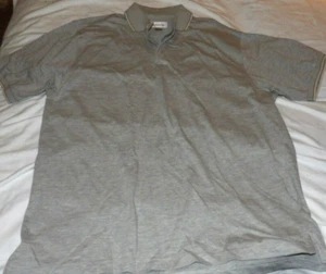 LONDON FOG Heather Gray POLO Short Sleeve Shirt MENS Size M Ch-45" - Picture 1 of 3