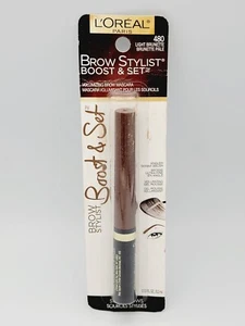 L'Oreal Brow Stylist Boost & Set Volumizing Brow Mascara -480 Light Brunette  - Picture 1 of 3