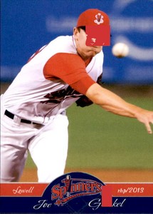 2013 Lowell Spinners Grandstand #15 Joe Gunkel Boynton Beach Florida FL Card