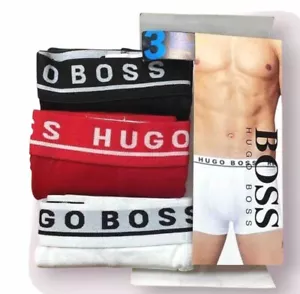 Boxer intimo uomo Hugo Boss confezione 3 colori bianco nero rosso taglia M - Foto 1 di 8