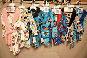BOY OR GIRL BELTED BATHROBES TODDLER CARTOON ASST. STYLES & SIZES U-PICK BNWT - Picture 1 of 36