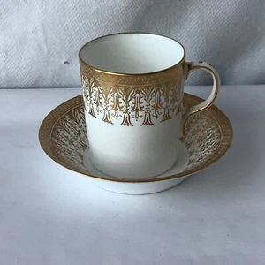 Royal Worcester Coffee Can and Saucer 1896 Pattern 3636 - Picture 1 of 5