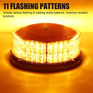 64 LED Wireless Beacon Light Rechargeable Strobe Rotating Hazard Flash Magnetic - Picture 1 of 13