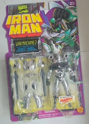 NEW MARVEL IRON MAN WAR MACHINE 2 W/ DOUBLE BARREL LAUNCHER FIGURE! C32 - Image 1 of 2