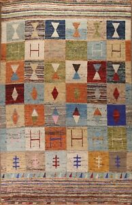 Tribal Checked Moroccan Berber Area Rug Wool Handmade Carpet 10'x13'