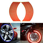 Red Reflective Rim Striper Wheel Tape Decal Stickers Motorcycle Bicycle