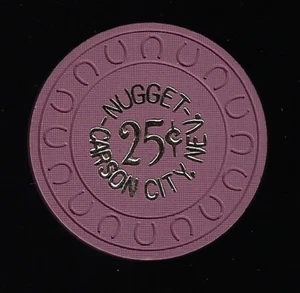 Carson Nugget, Carson City $.25 Casino Chip  - Picture 1 of 2