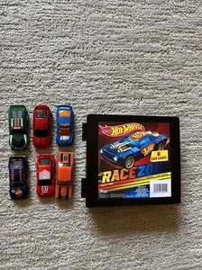 Hot Wheels Black Case Storage Box With SIX CARS NEW LOOSE #1 - Picture 1 of 7