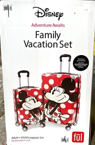 Disney FUL MINNIE MOUSE 2-teiliges Set Gepäck 20" Handgepäck & 27" Spinner Rollen - Bild 1 von 2