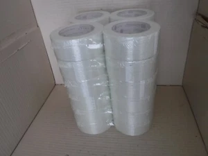 (24 Rolls) Intertape 2" x 60 Yds Natural Utility Filament Tape Reinforced Clear - Picture 1 of 5