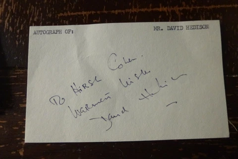 James Bond LTK LALD 007 The Fly Voyage Bottom Sea DAVID HEDISON hand signed page Cover