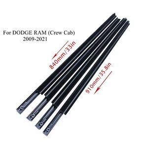 4Pcs Front & Rear Door Outer Belt Weatherstrip Fit For 2009-2020 Dodge Ram 1500 - Picture 1 of 8