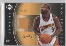 2006-07 Upper Deck Trilogy Generations Present Materials /50 Baron Davis Patch
