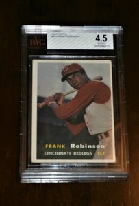 1957 TOPPS #35 FRANK ROBINSON BVG 4.5 VG-EX+ BEAUTIFUL CARD