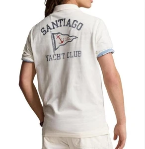 Nuevo Polo Ralph Lauren Para Hombre Blanco Malla Polo Gráfico Club Náutico Nuevo con Etiquetas - Imagen 1 de 11