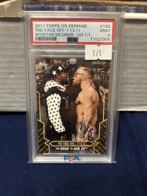 2017 Topps On Demand The Face Off Floyd Mayweather Vs Conor McGregor 1/1 PSA 9  - Image 1 of 2