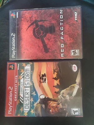 LOT OF 2: Conflict Desert Storm + RED FACTION (PS2) / COMPLETE W MANUAL - Image 1 of 2