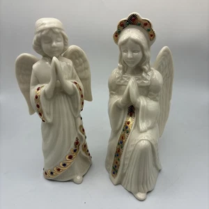 Lot of 2 Lenox China Jewels Nativity Pieces - Kneeling Angel & Adoring Angel NEW - Picture 1 of 19